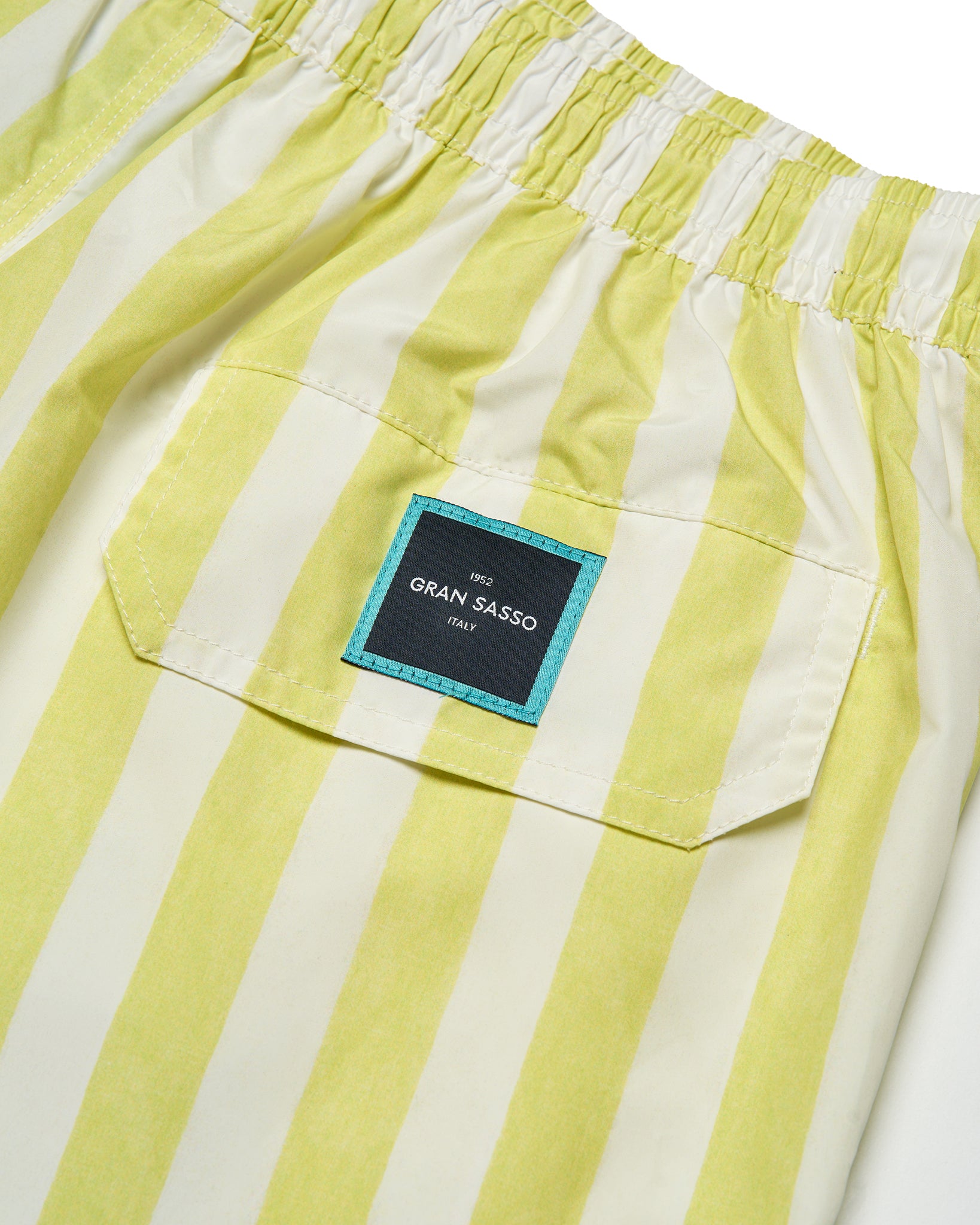 Printed Stripe swim shorts - Lemon