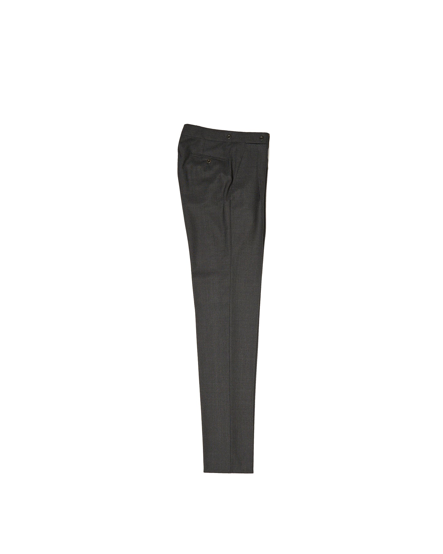 High twist wool trousers - Single pleat - Charcoal grey