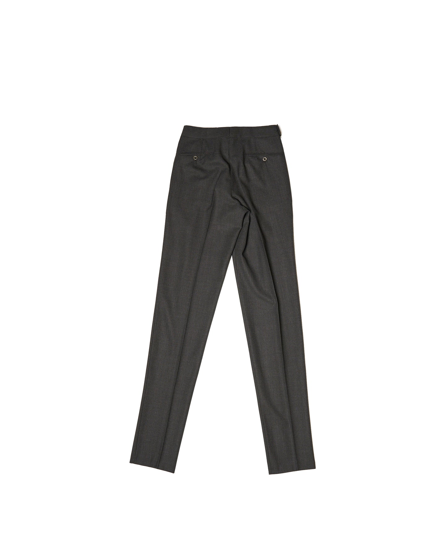 High twist wool trousers - Single pleat - Charcoal grey