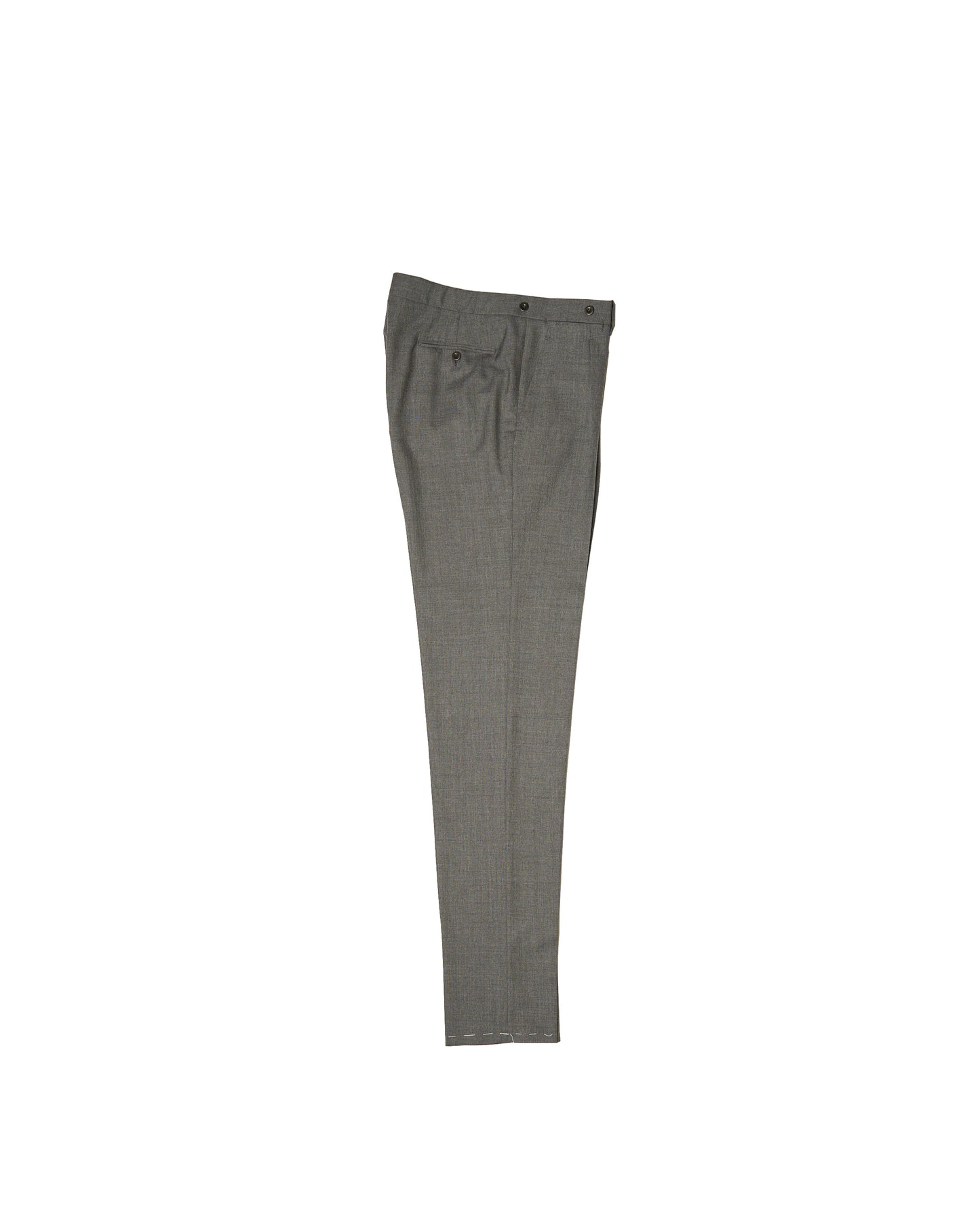 High twist wool trousers - Single pleat - Medium grey