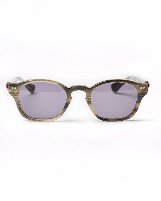 Michael model - Grey bamboo frame - Red hinge - Grey bamboo regular arm