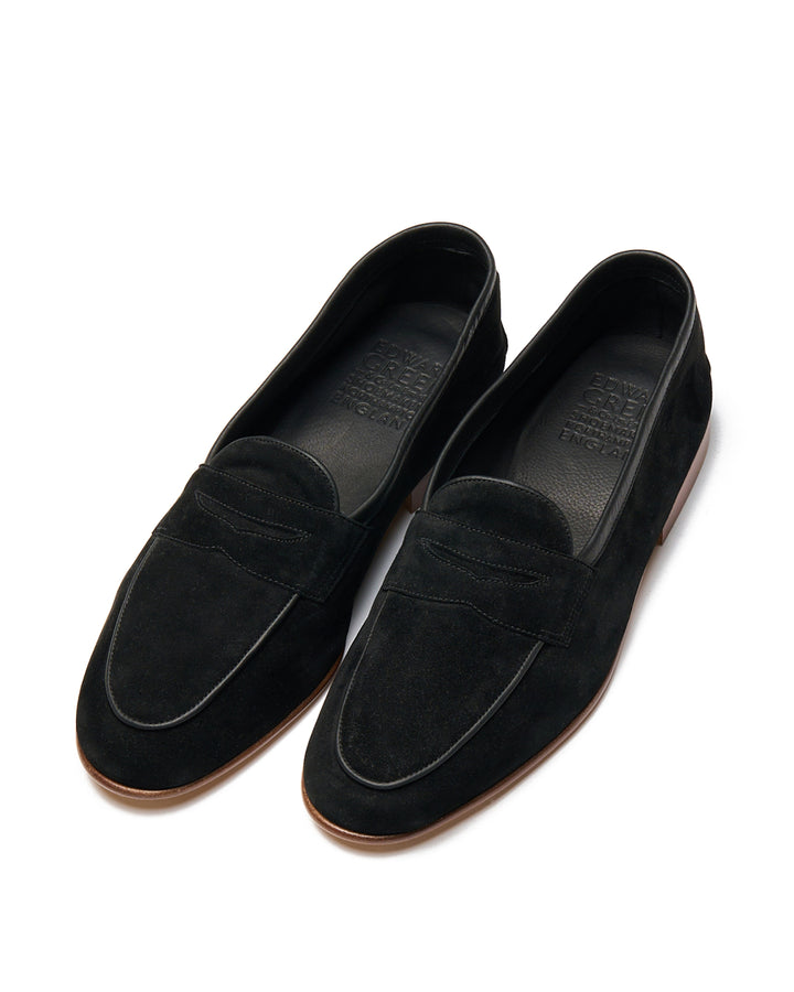 Polperro - Black baby calf suede - Last 389
