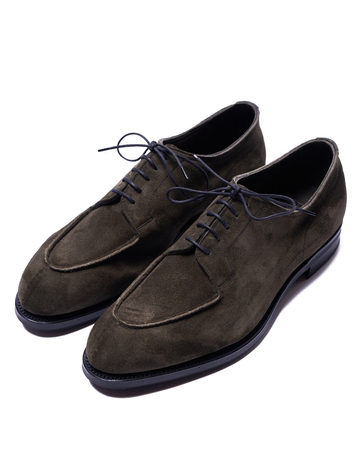 Dover - Moss suede calfskin unlined derby - Last 202