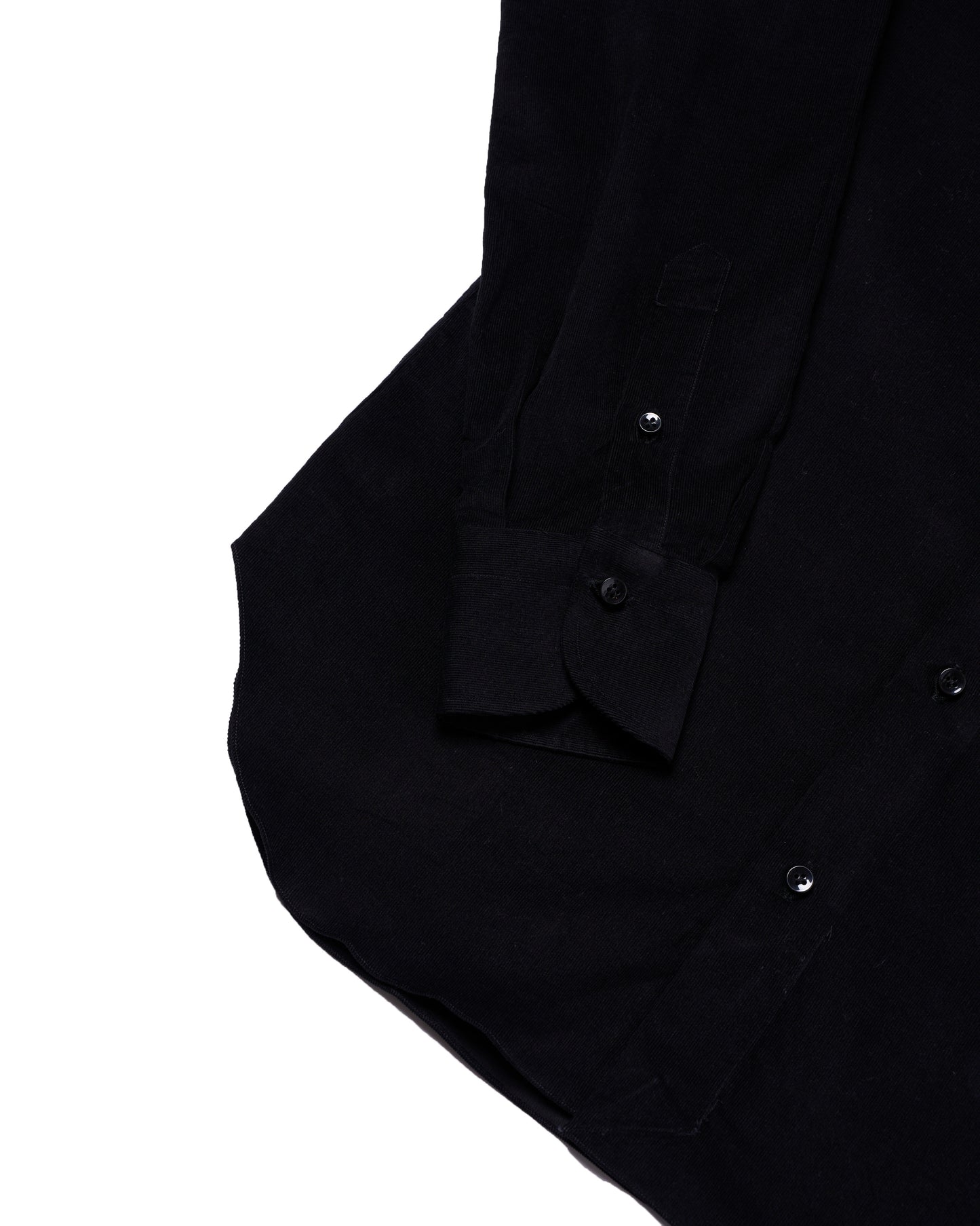 Button down shirt - Corduroy black - 100% cotton