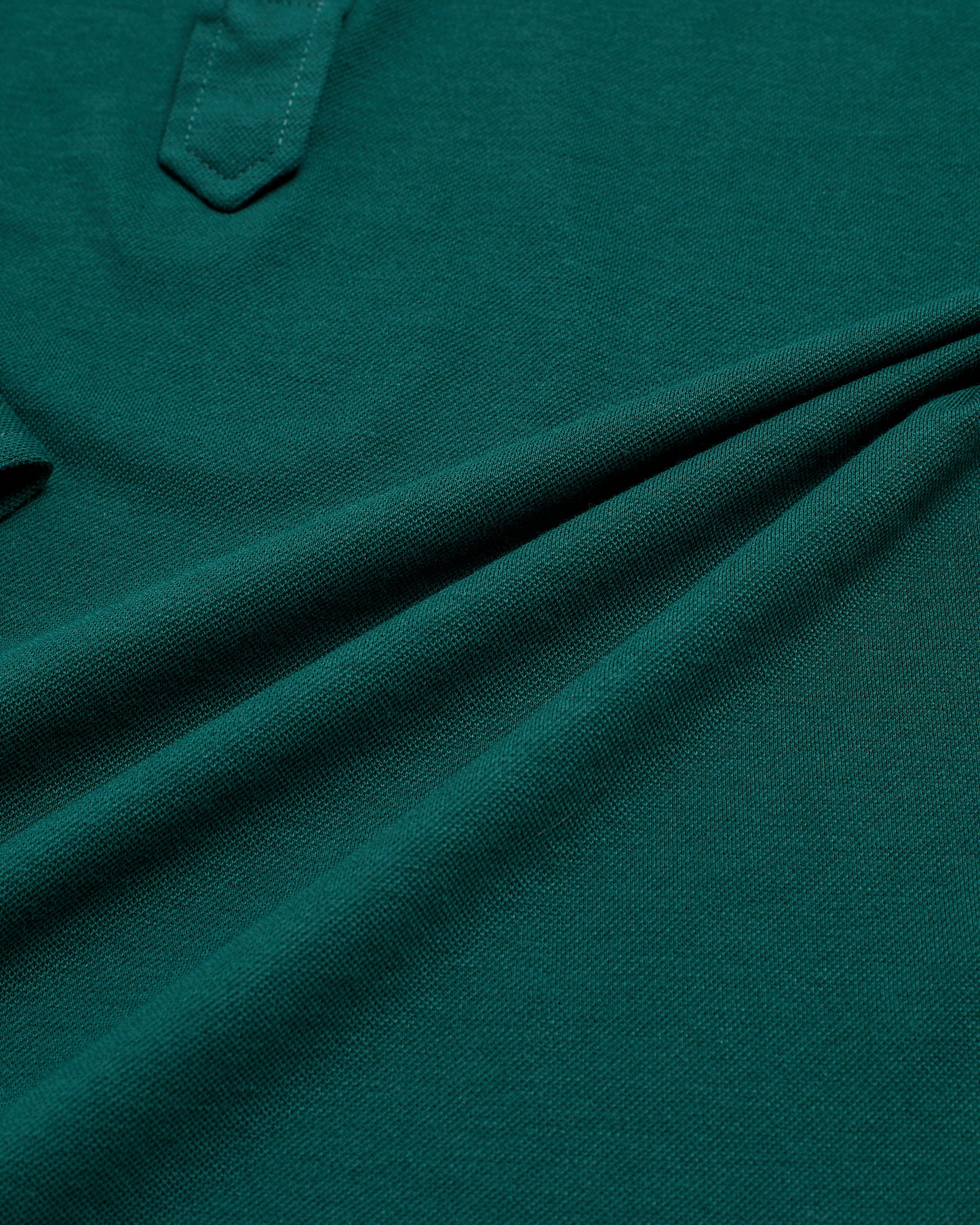Pique cotton polo - Forest green