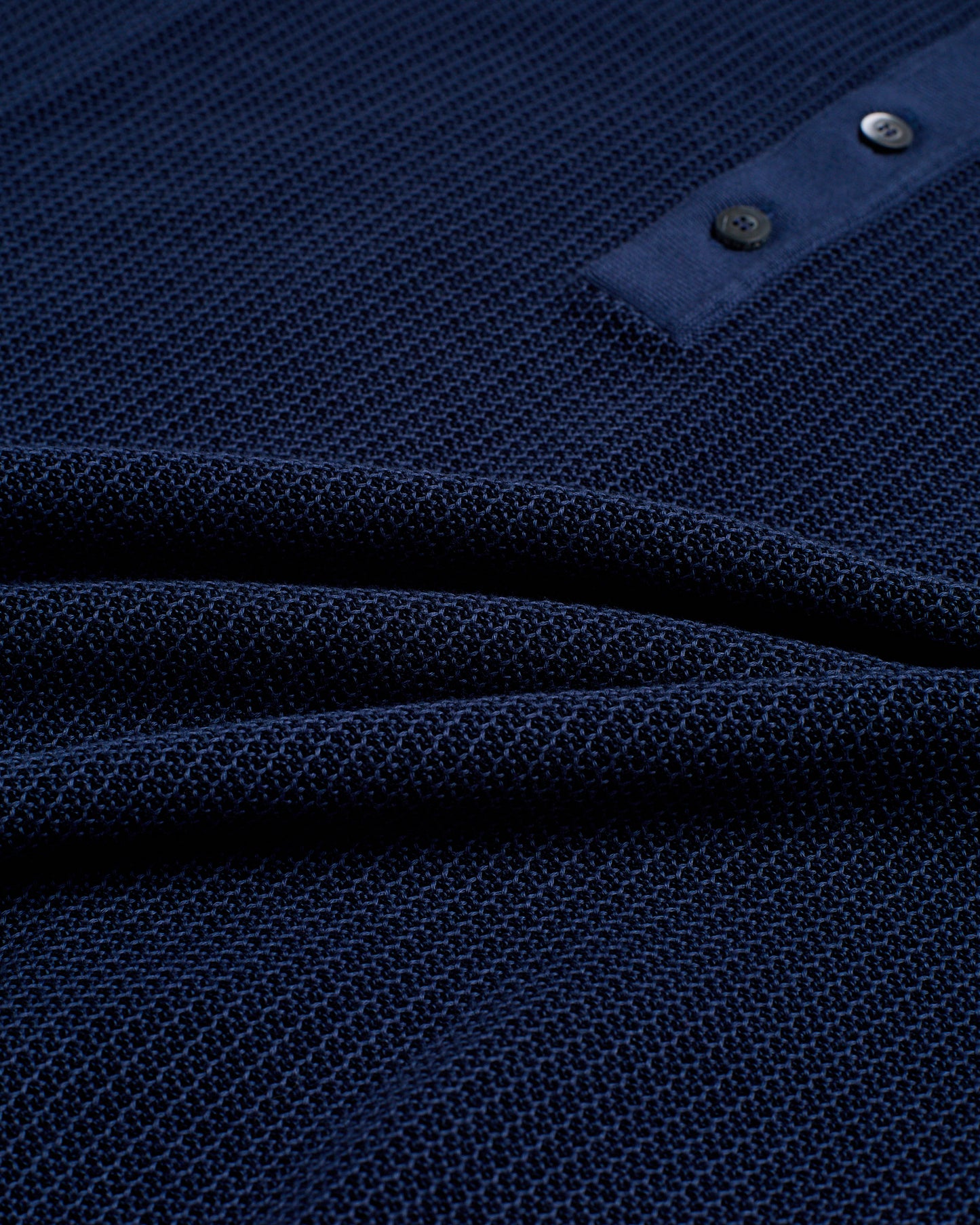 Knitted polo two tone fish stitch - Purple black - cotton