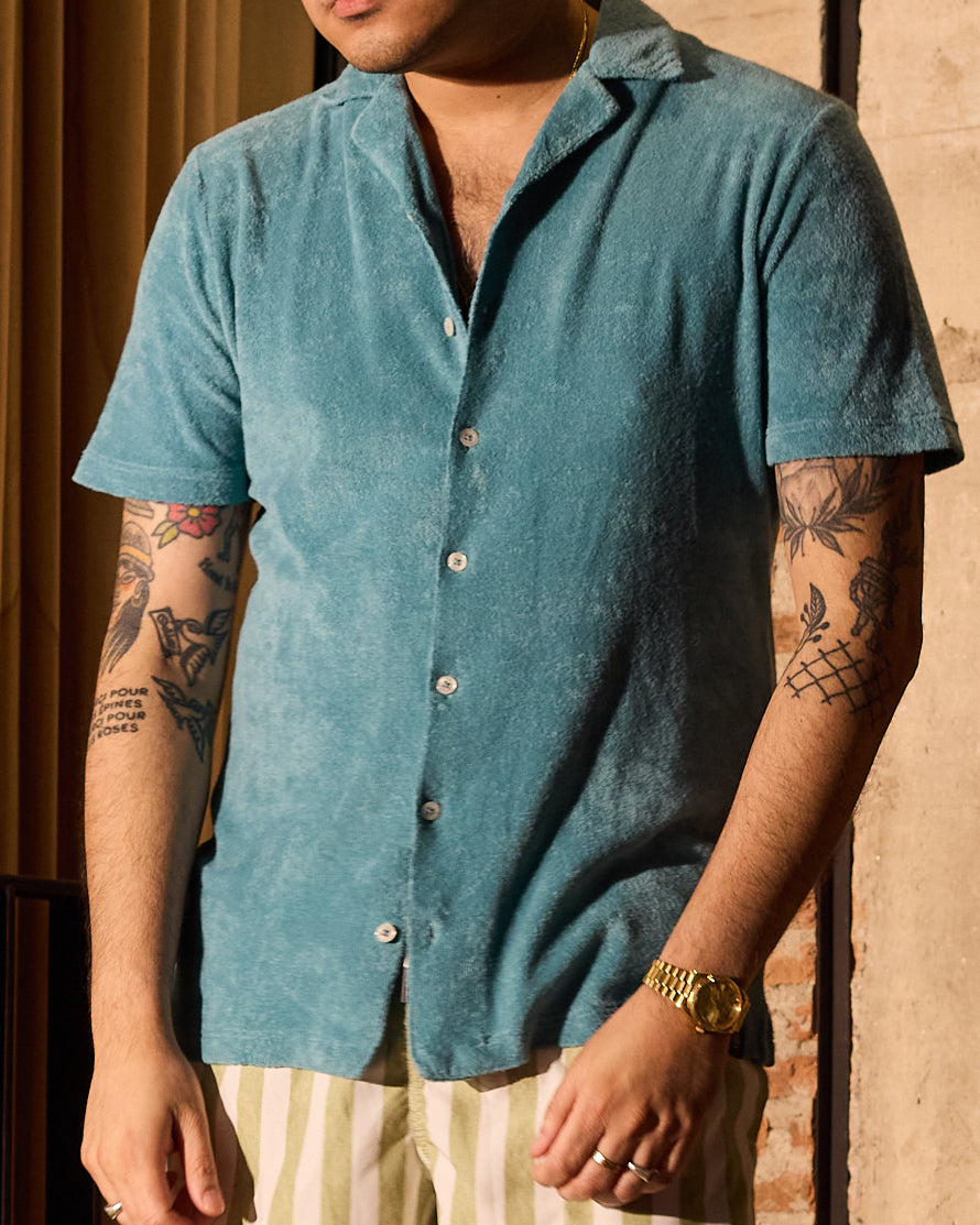 Terrycloth shirt - Aqua blue