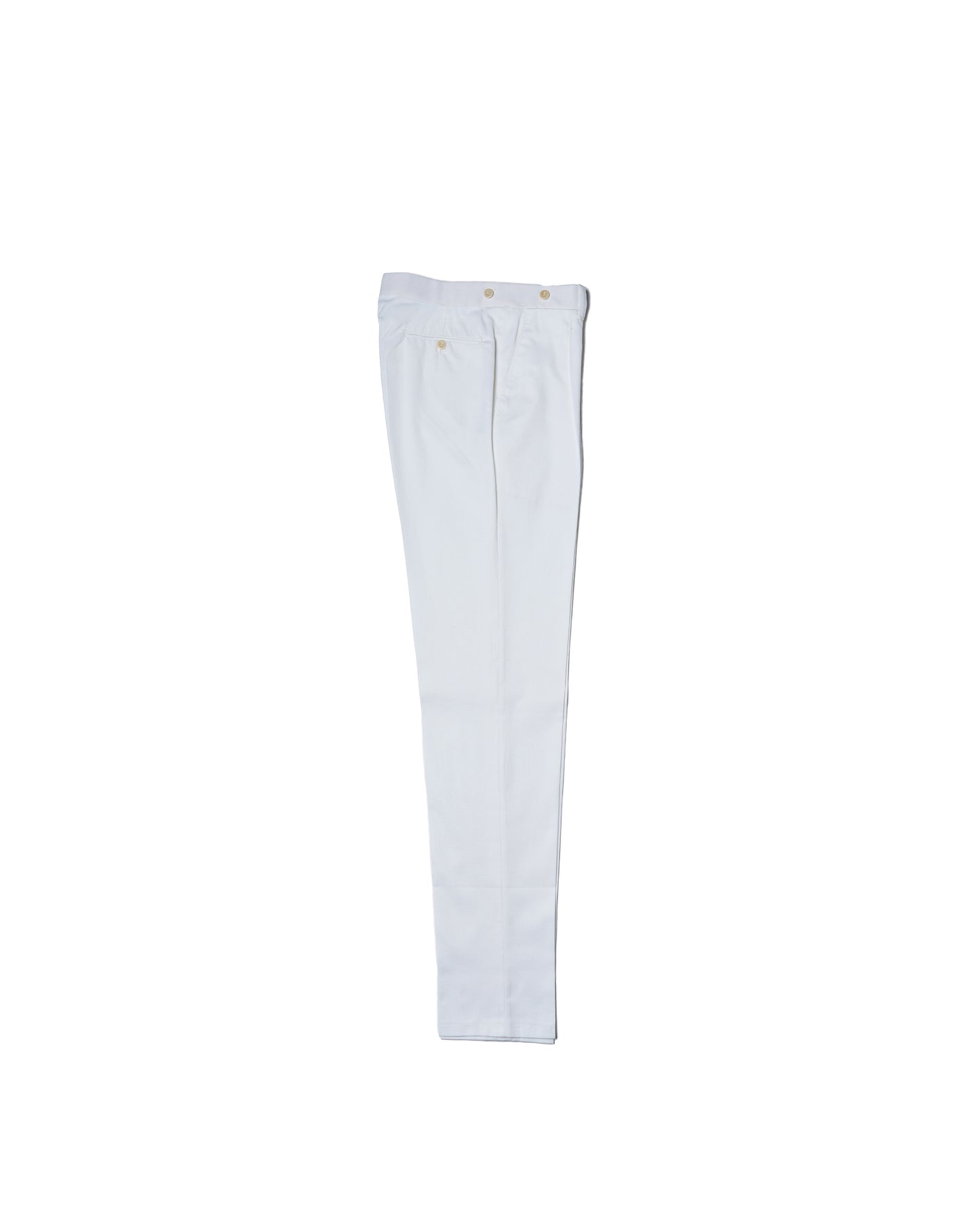 Light weight cotton trousers- Single pleat trousers - White