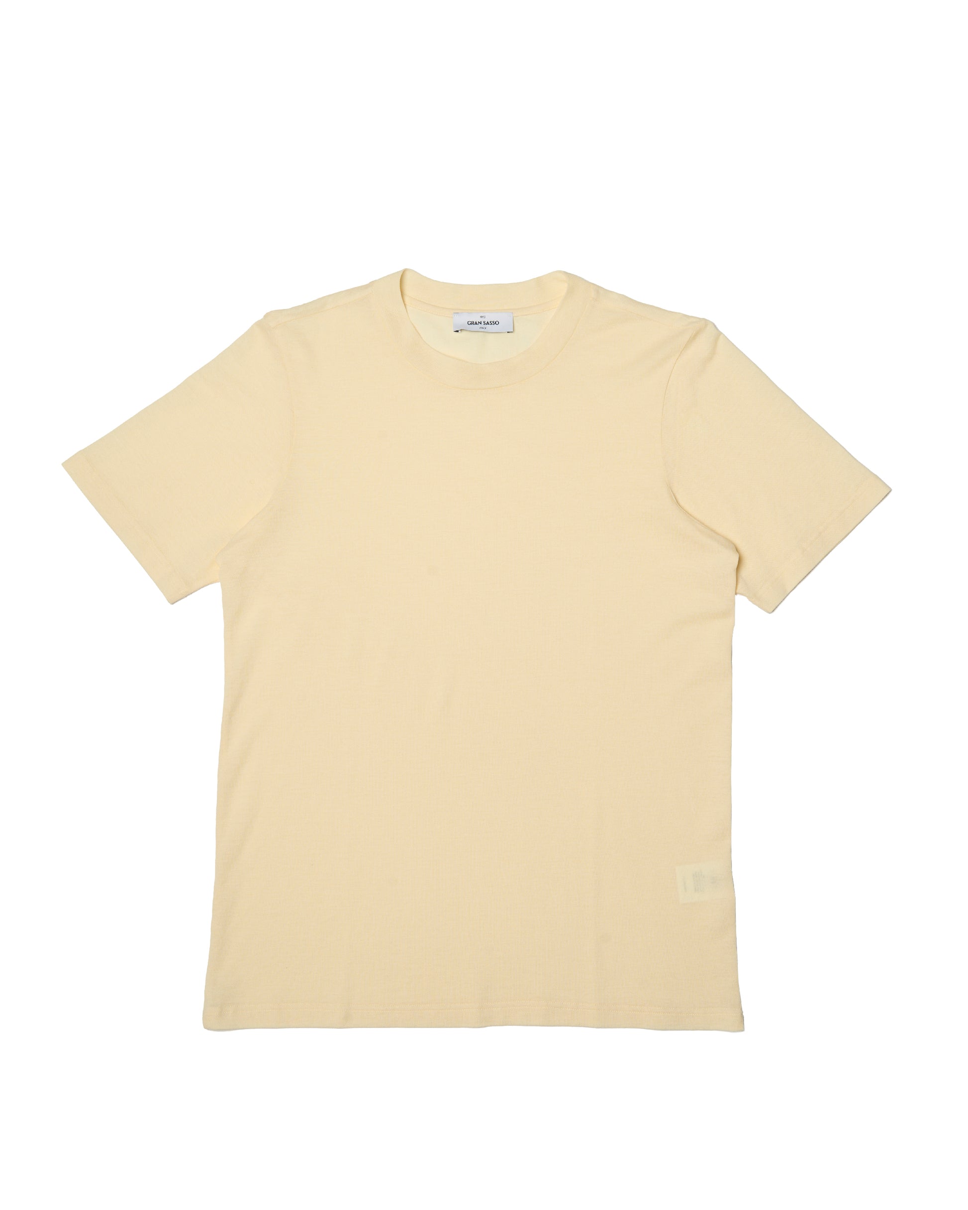 Crewneck pique cotton - Pale yellow