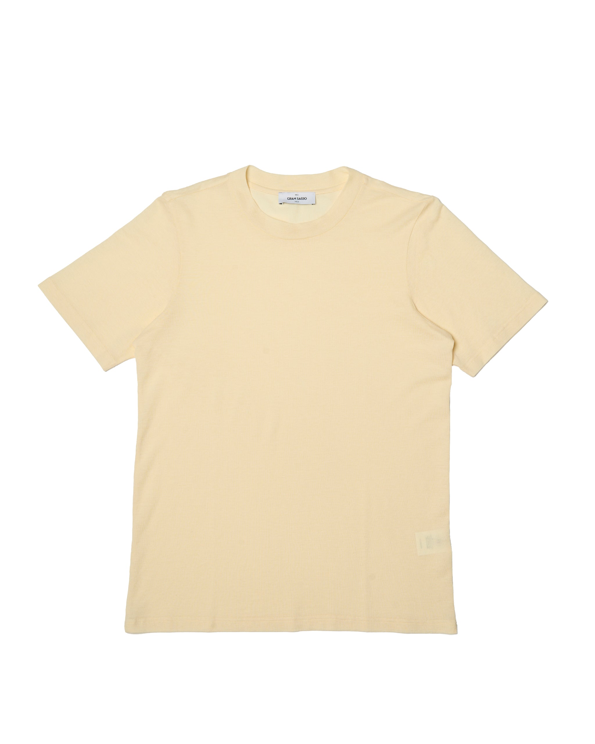 Crewneck pique cotton - Pale yellow