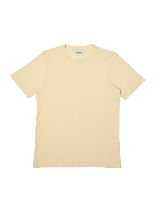 Crewneck pique cotton - Pale yellow