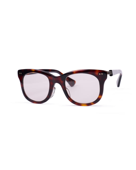 Tom model - Brown tortoise frame - Silver hinge - Brown tortoise regular arm