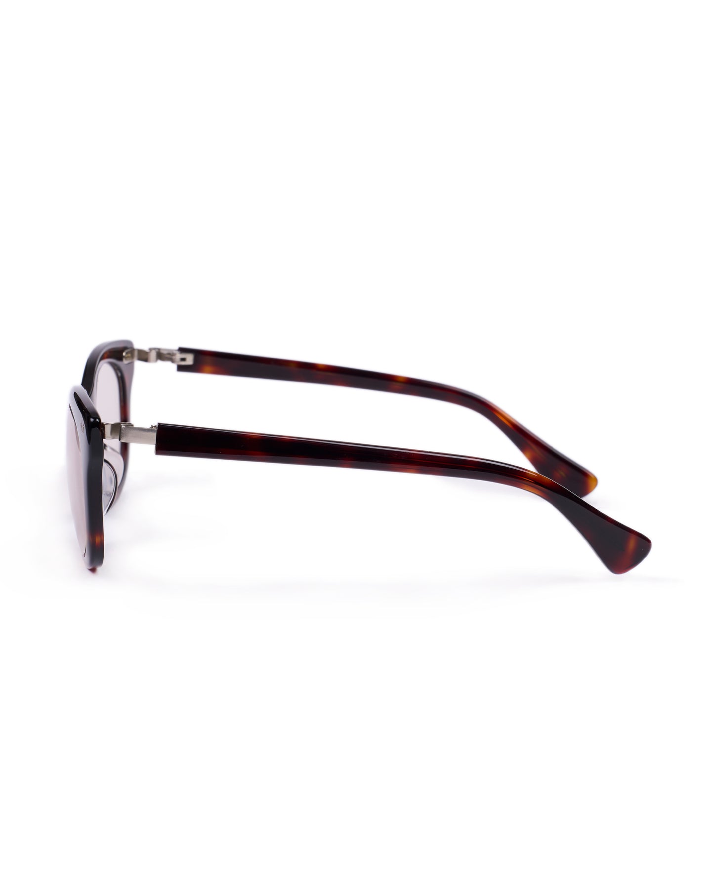 Tom model - Brown tortoise frame - Silver hinge - Brown tortoise regular arm