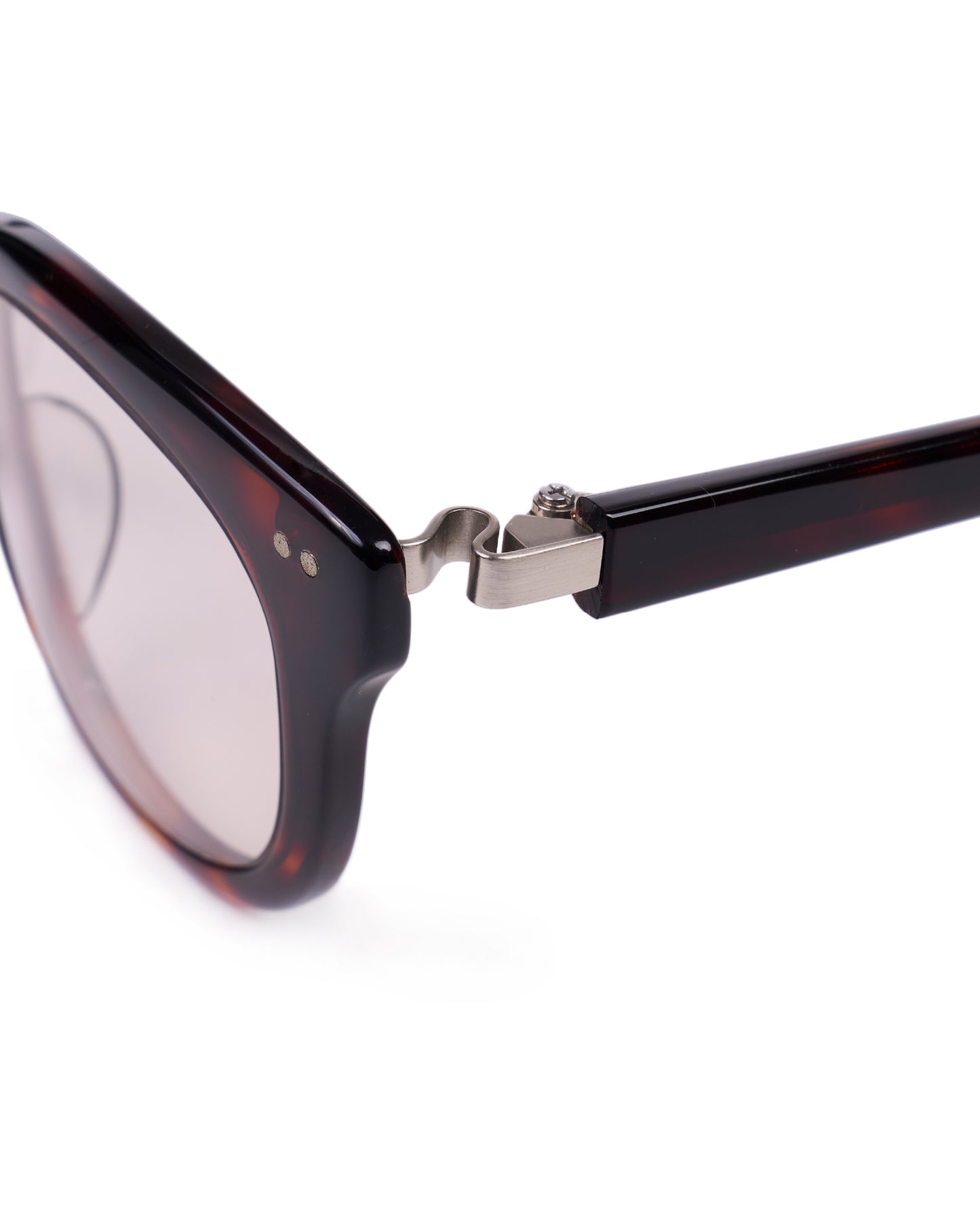 Tom model - Brown tortoise frame - Silver hinge - Brown tortoise regular arm