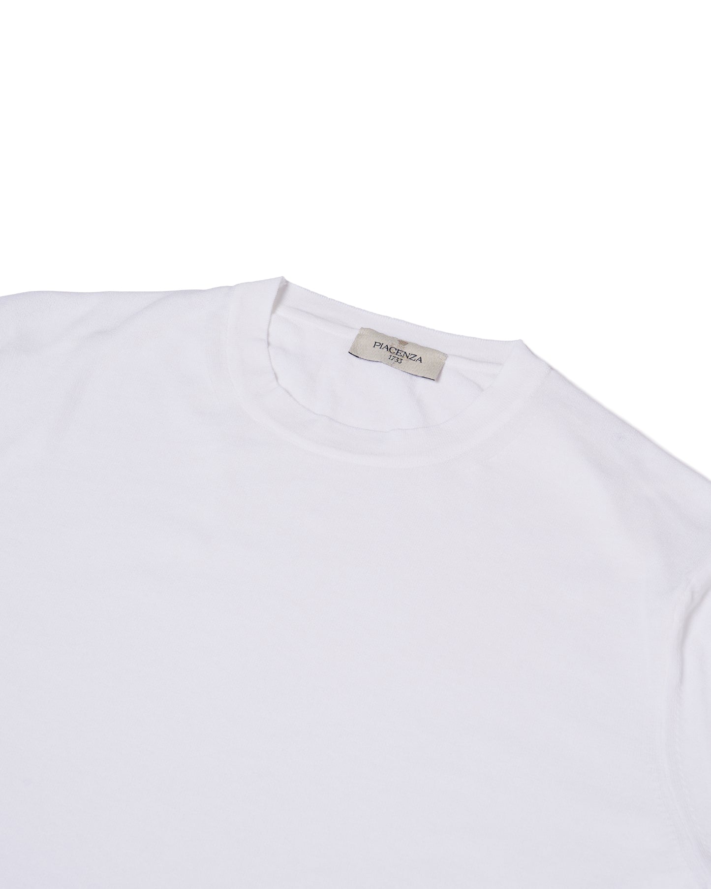 Knitted crewneck - white - crepe cotton