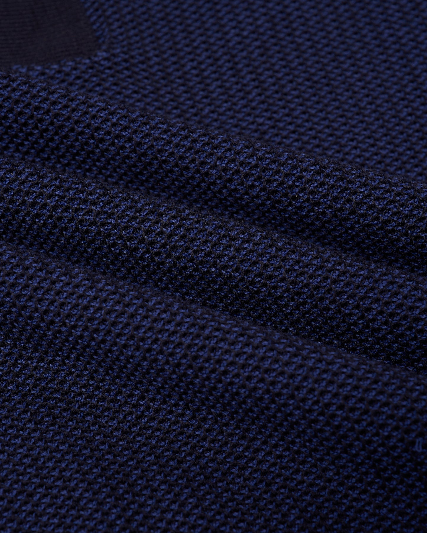 Knitted polo two tone spinet stitch - Blue and purple - cotton