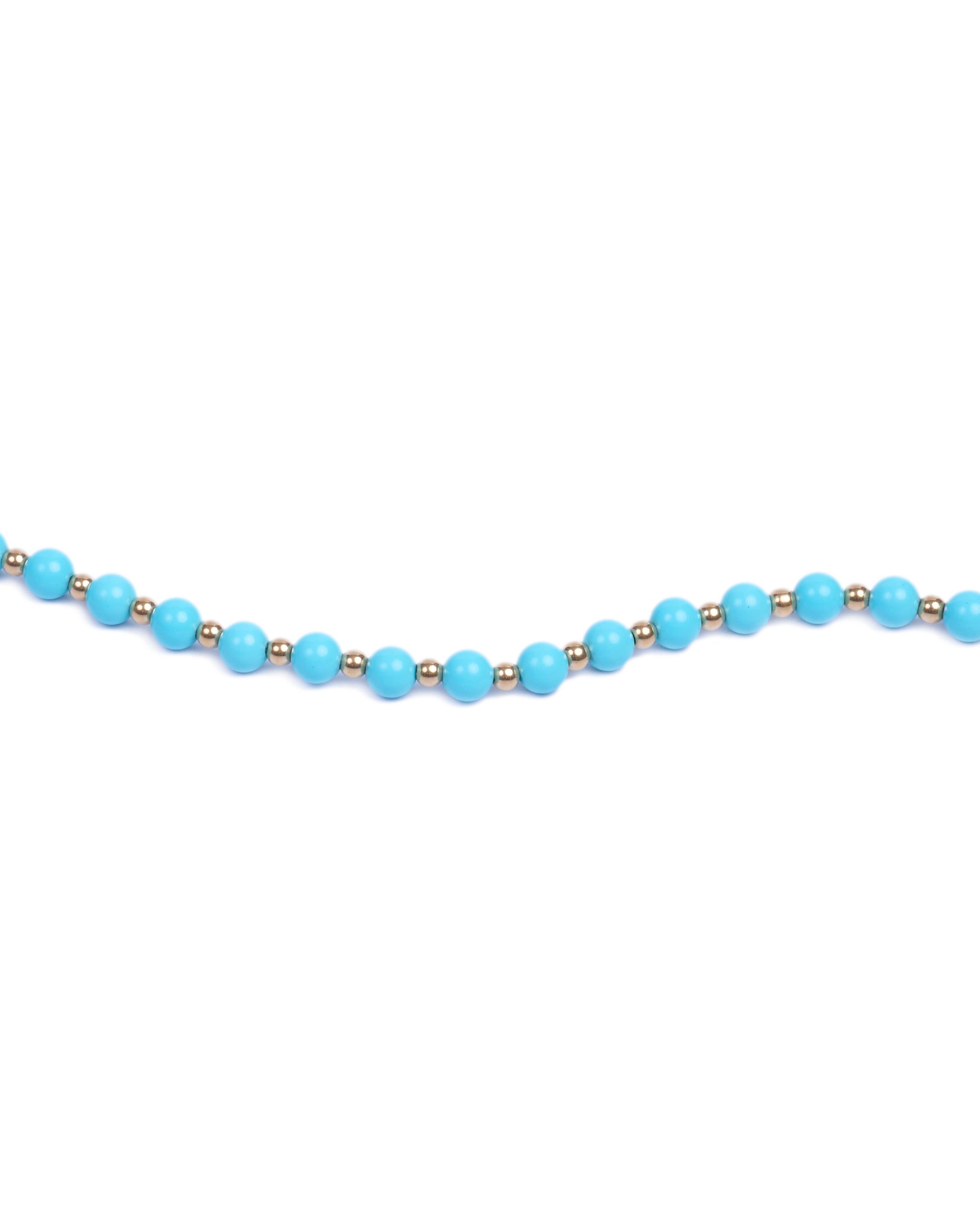 18K gold beads with Turquoise beads bracelet