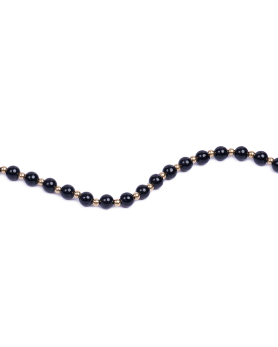 18K gold beads with Onyx beads bracelet