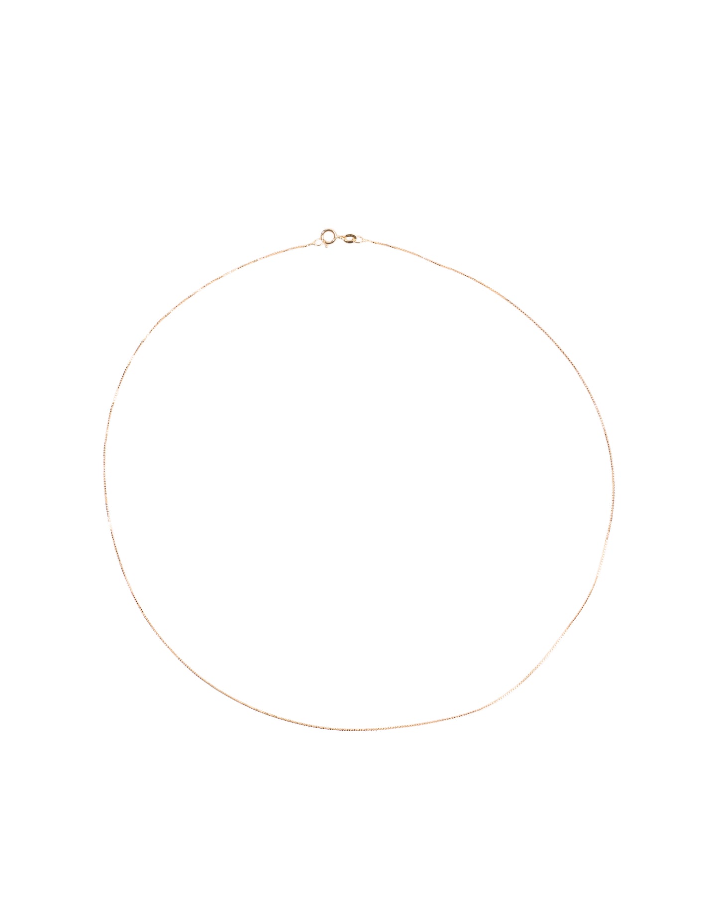18K Gold box chain necklace
