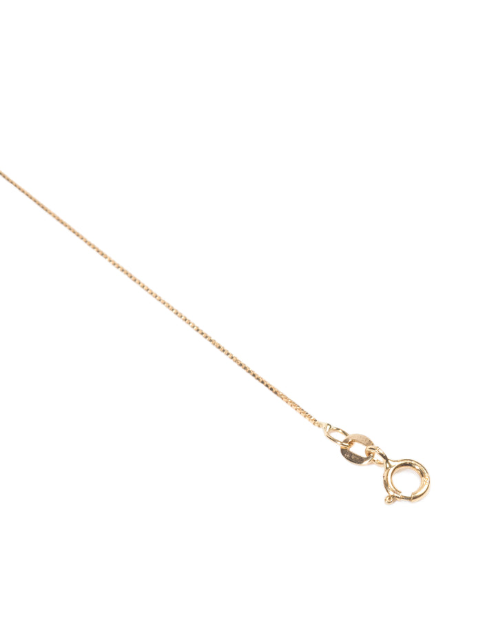 18K Gold box chain necklace