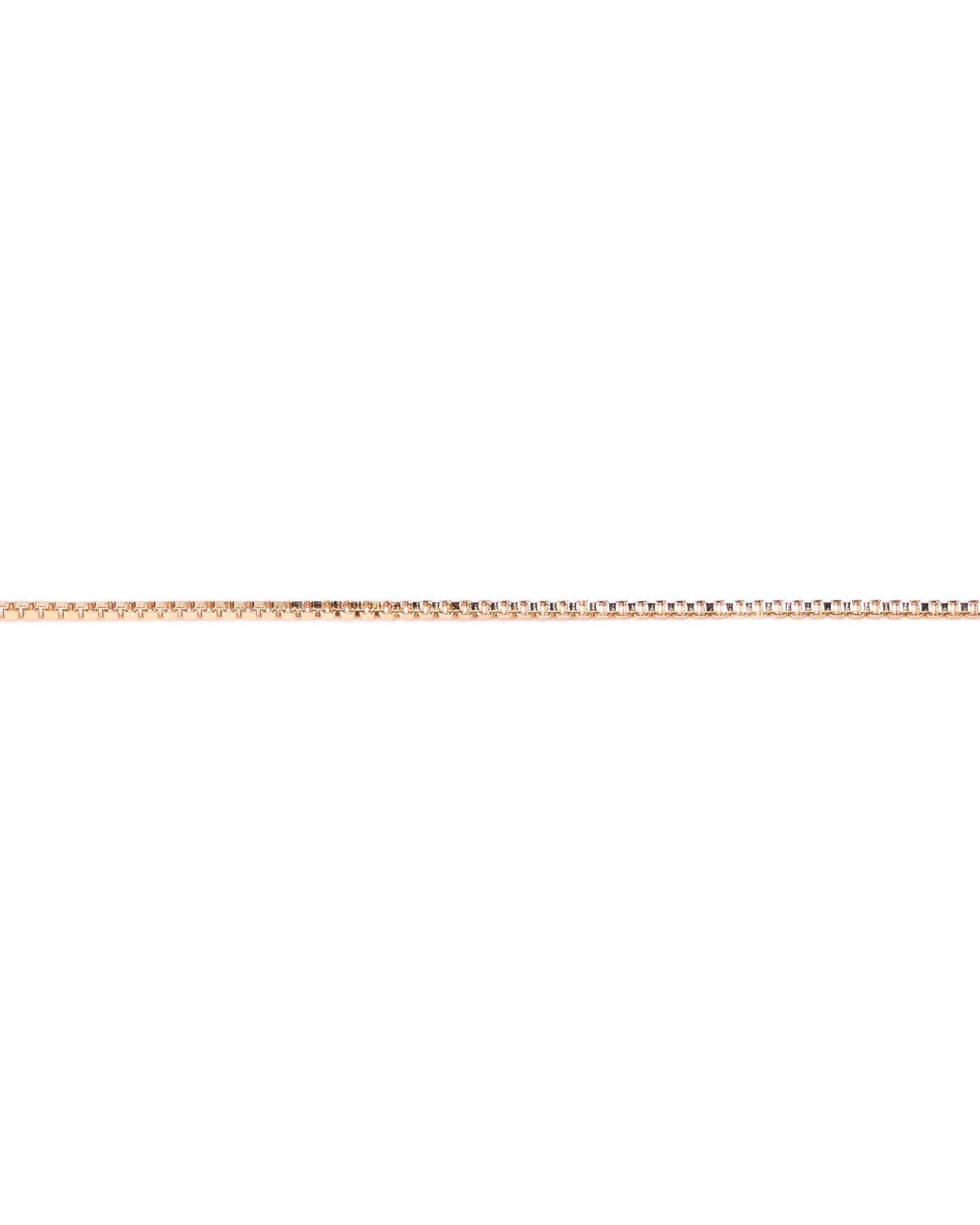 18K Gold box chain necklace