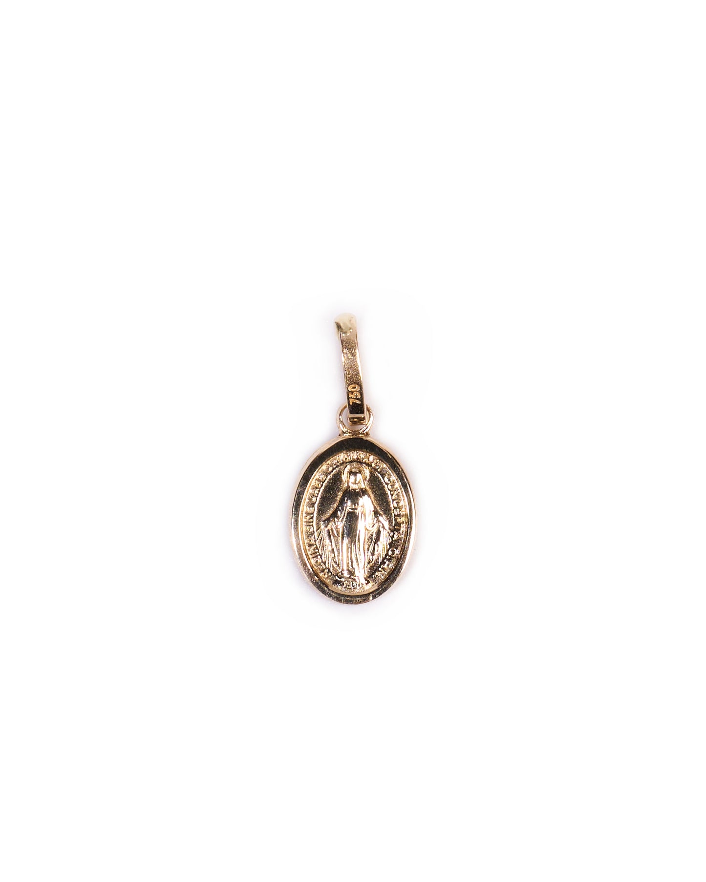 18K Gold Fiorino oval small pendant