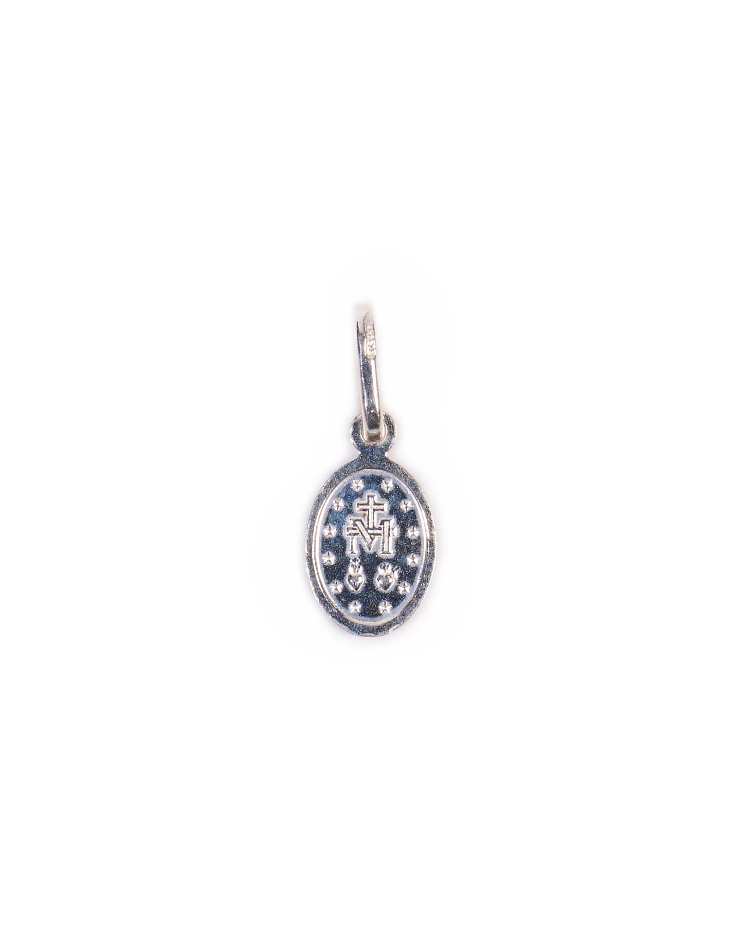 Silver Fiorino oval small pendant