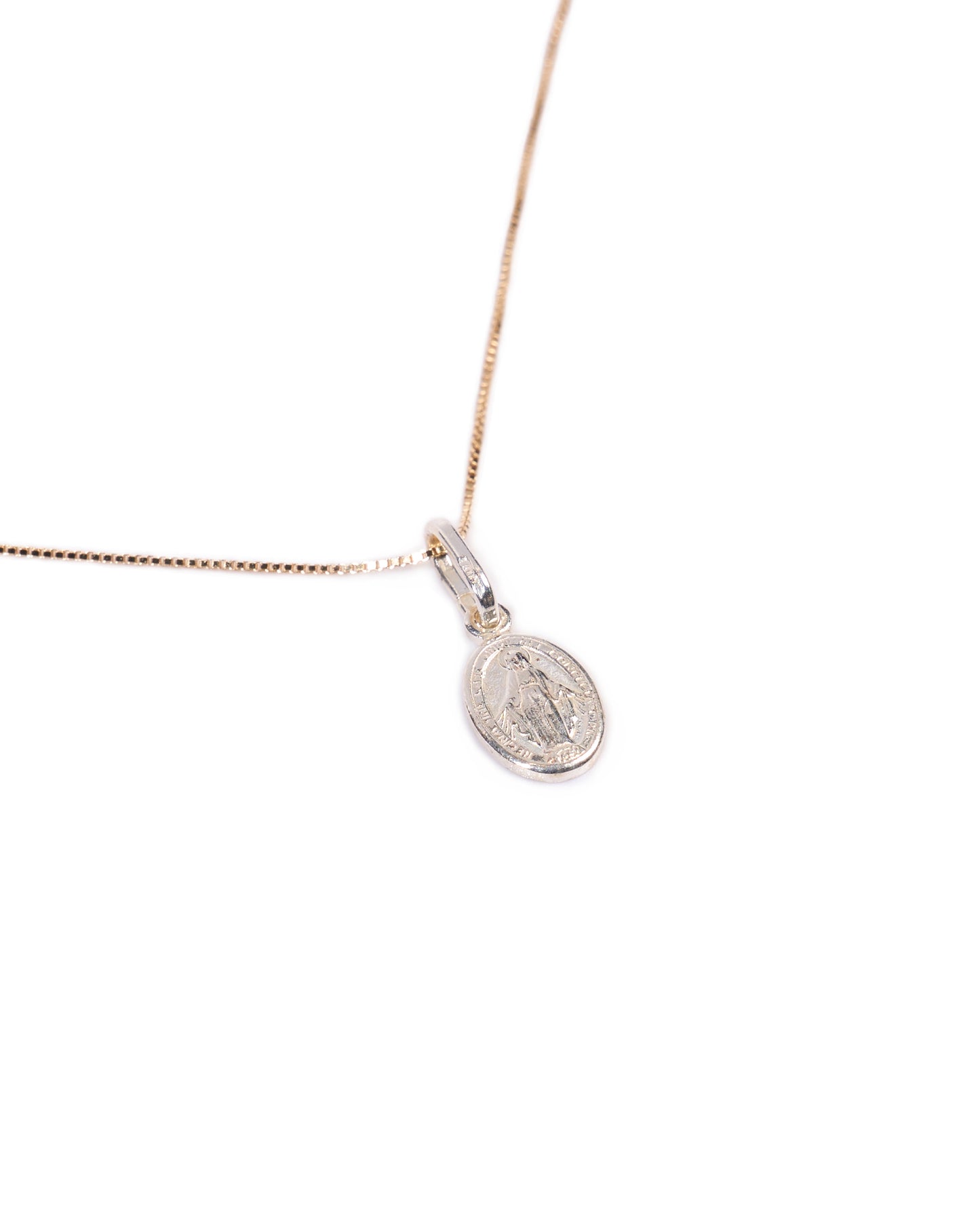 Silver Fiorino oval small pendant