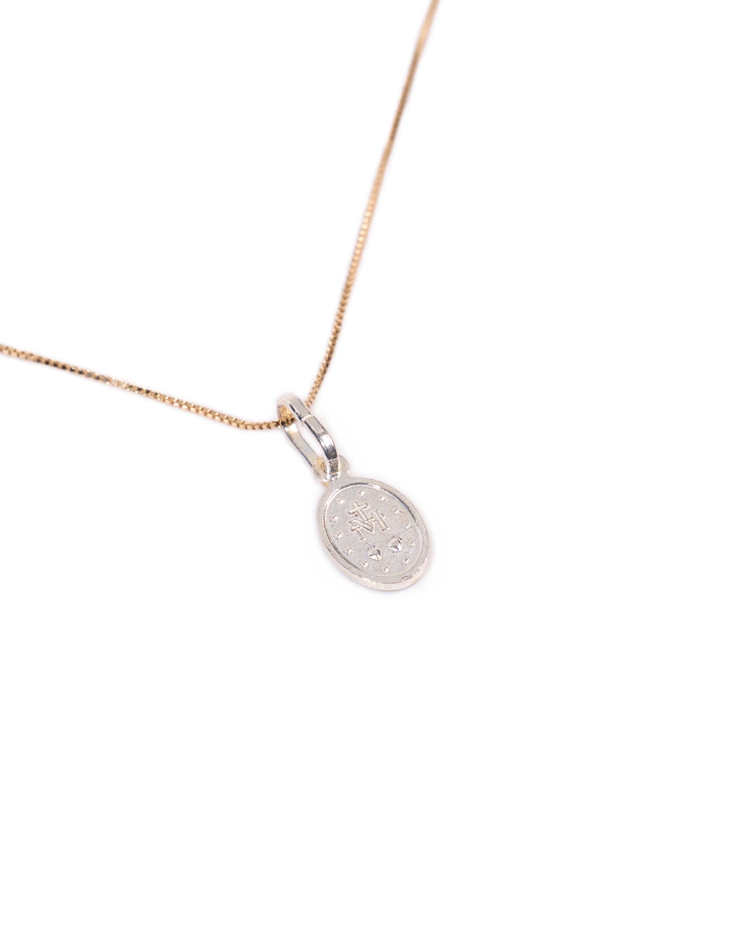 Silver Fiorino oval small pendant