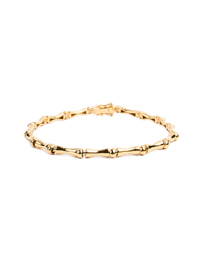 18K gold bone bracelet