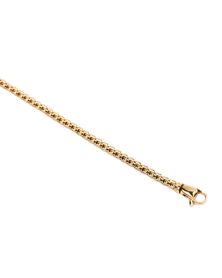 18K gold box bracelet