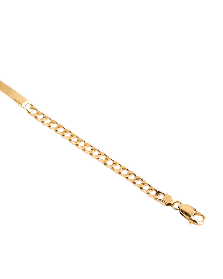 18K gold Franco design with badge bracelet