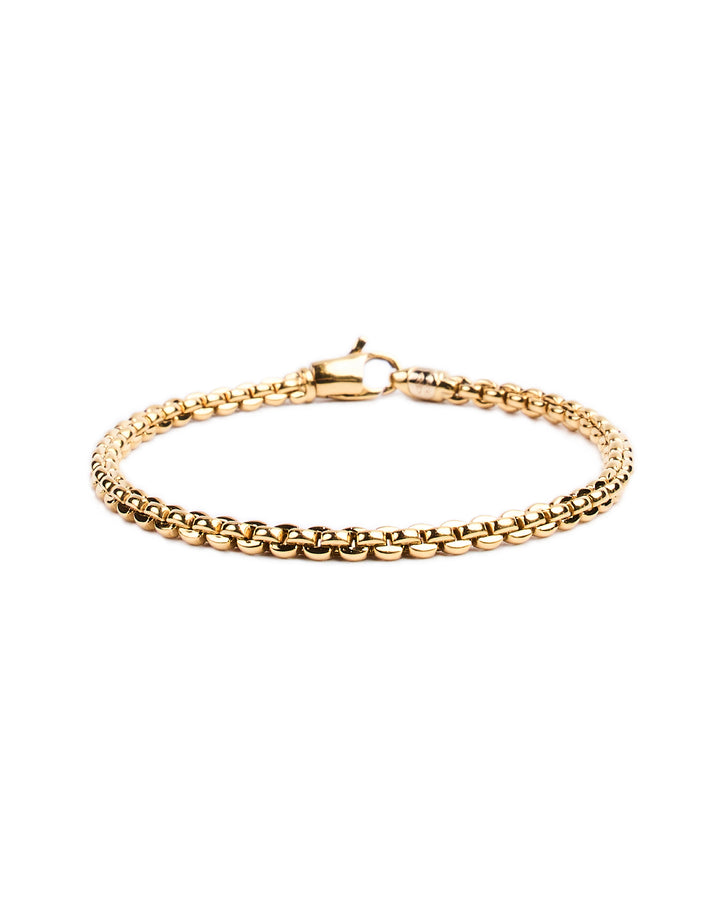 18K gold box bracelet