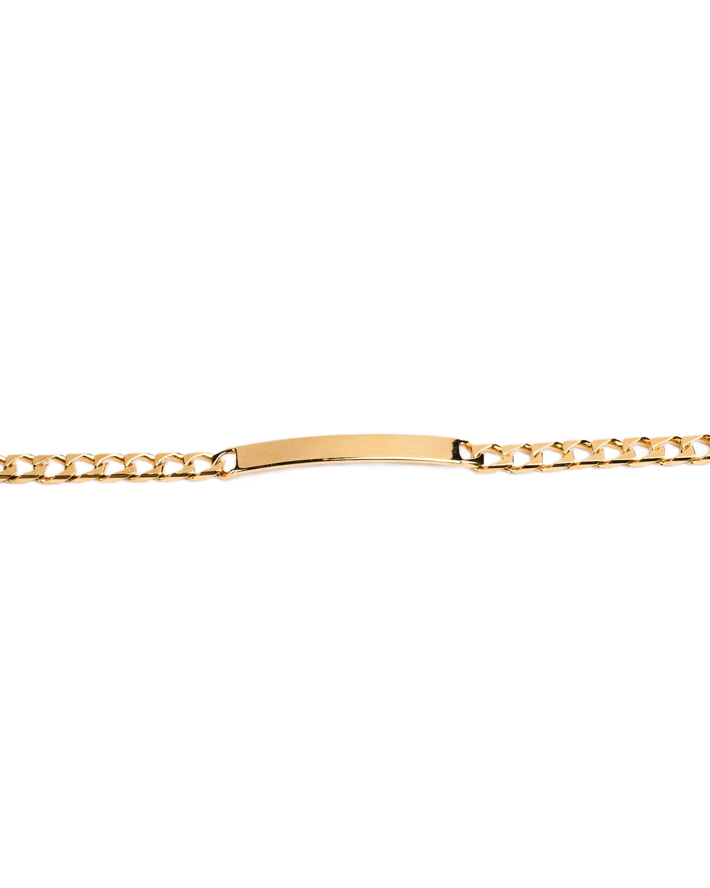 18K gold Franco design with badge bracelet