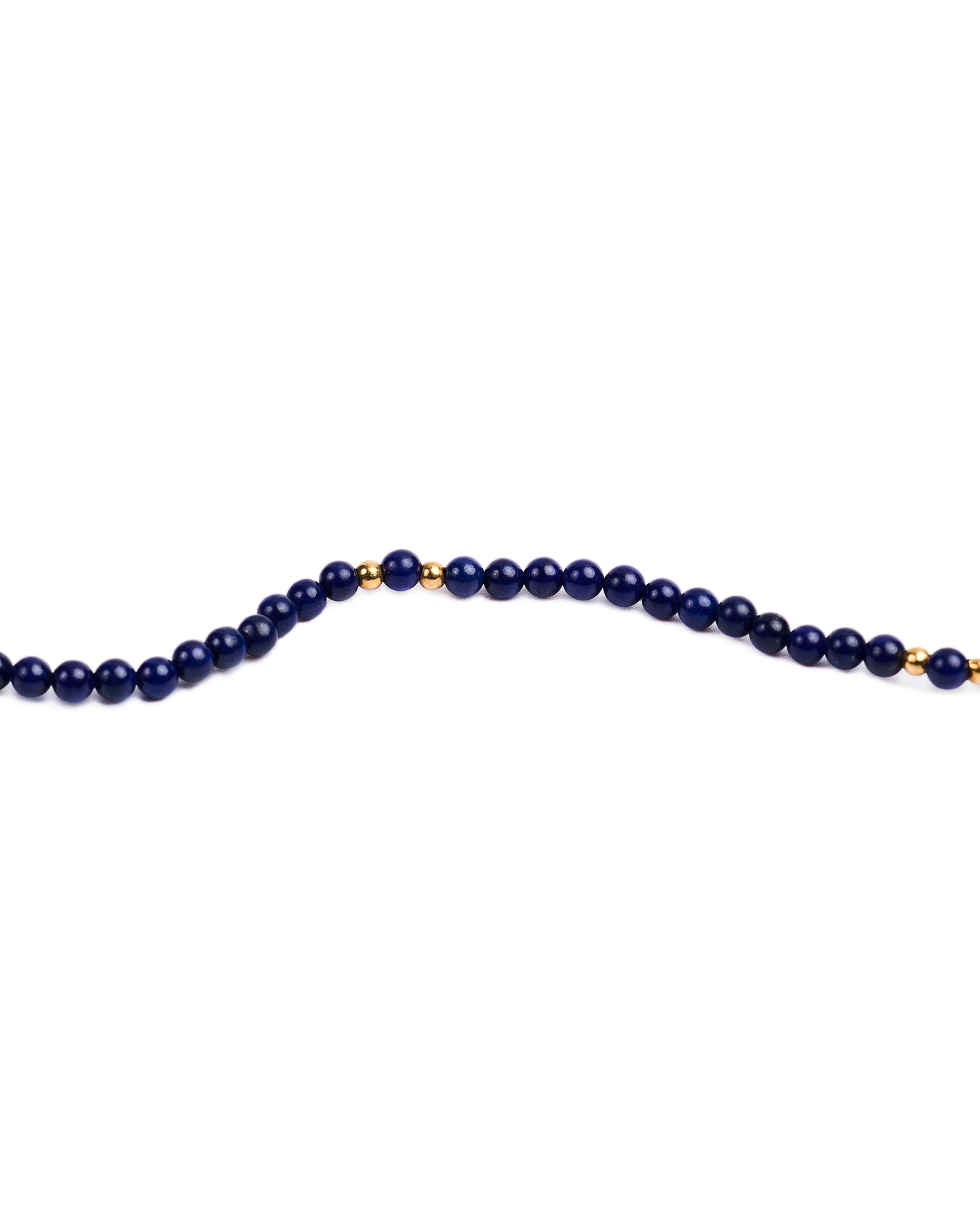 18K gold beads with Lapiz beads small bracelet