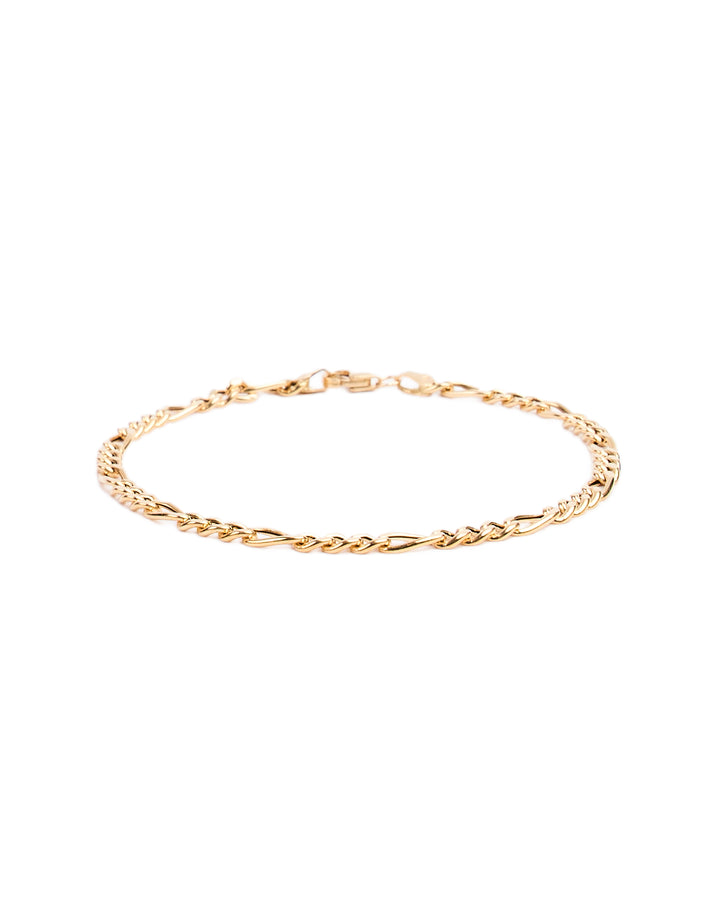 18K gold Figaro chain bracelet