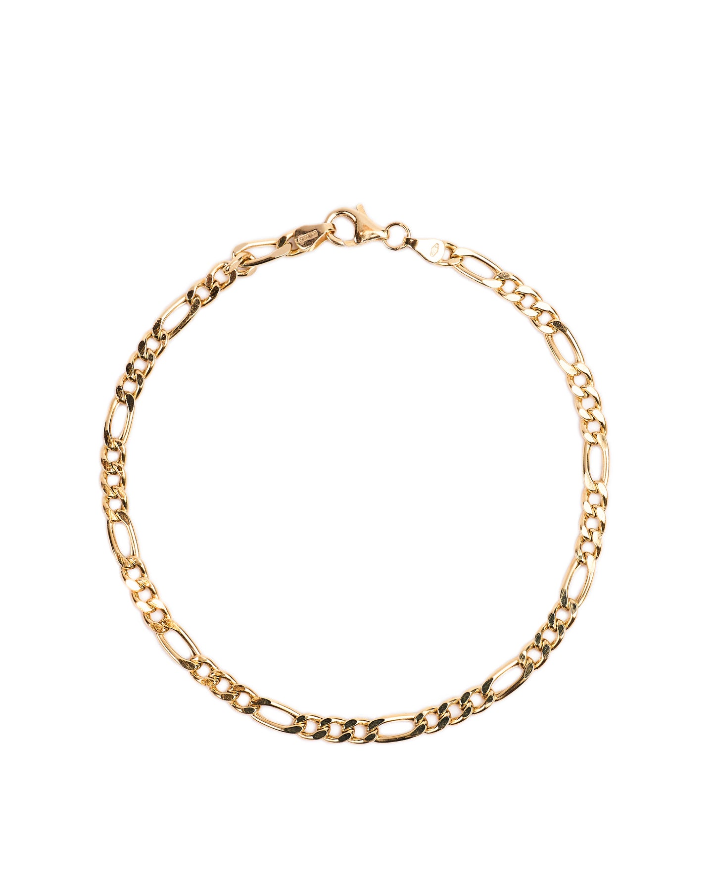 18K gold Figaro chain bracelet