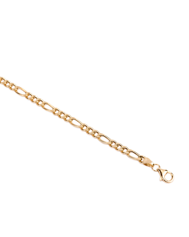 18K gold Figaro chain bracelet