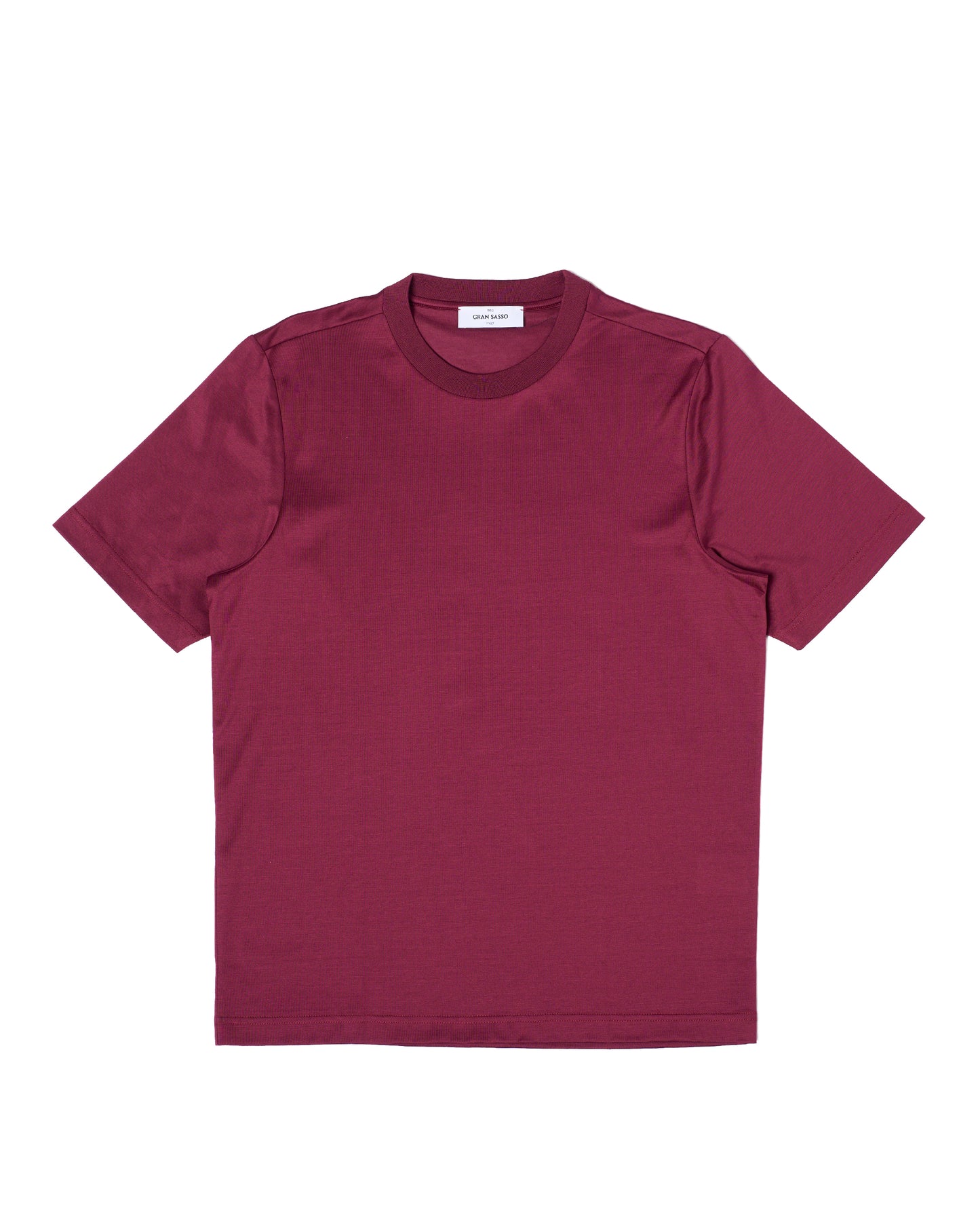 Crewneck cotton jersey T-shirt - Maroon red
