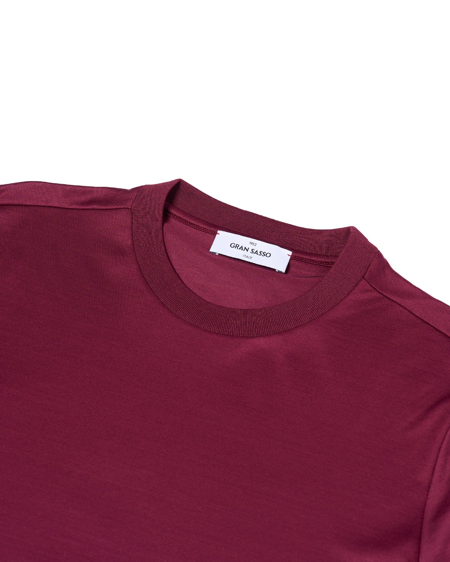 Crewneck cotton jersey T-shirt - Maroon red