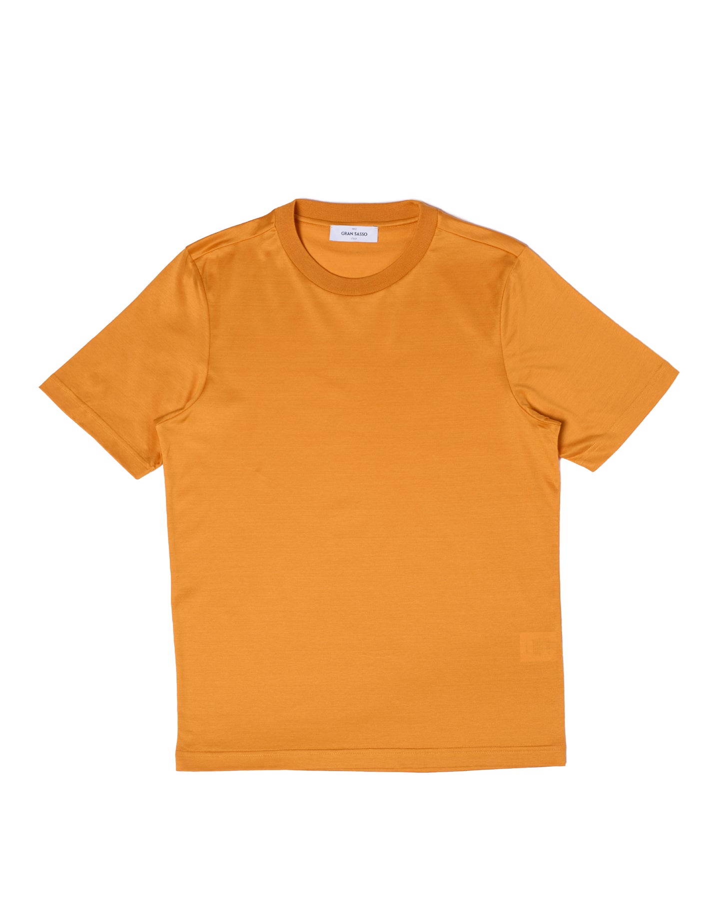 Crewneck cotton jersey T-shirt - Mustard