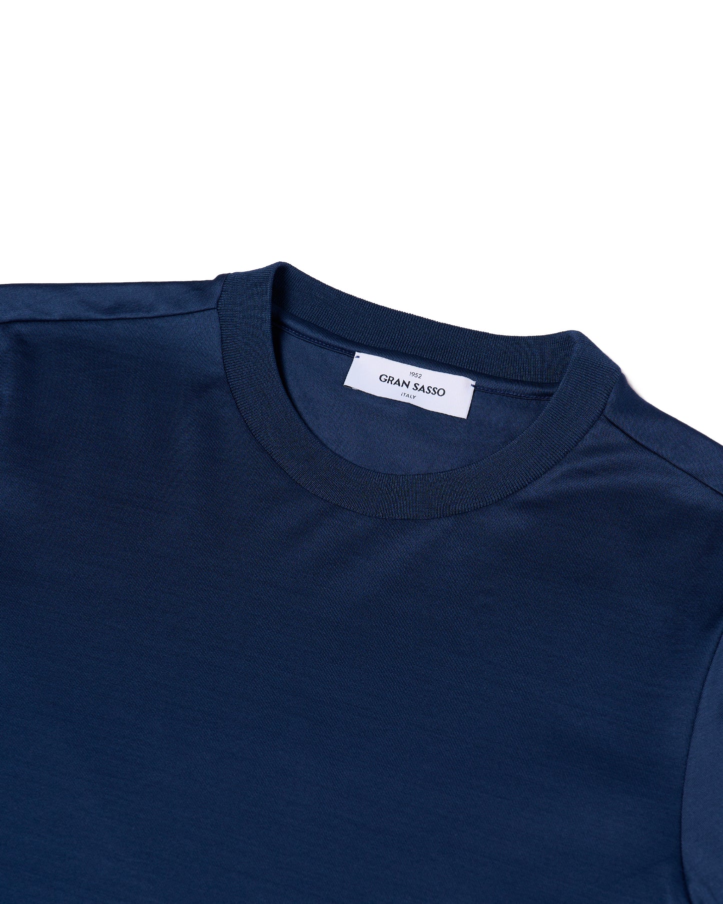 Crewneck cotton jersey T-shirt - Dark blue