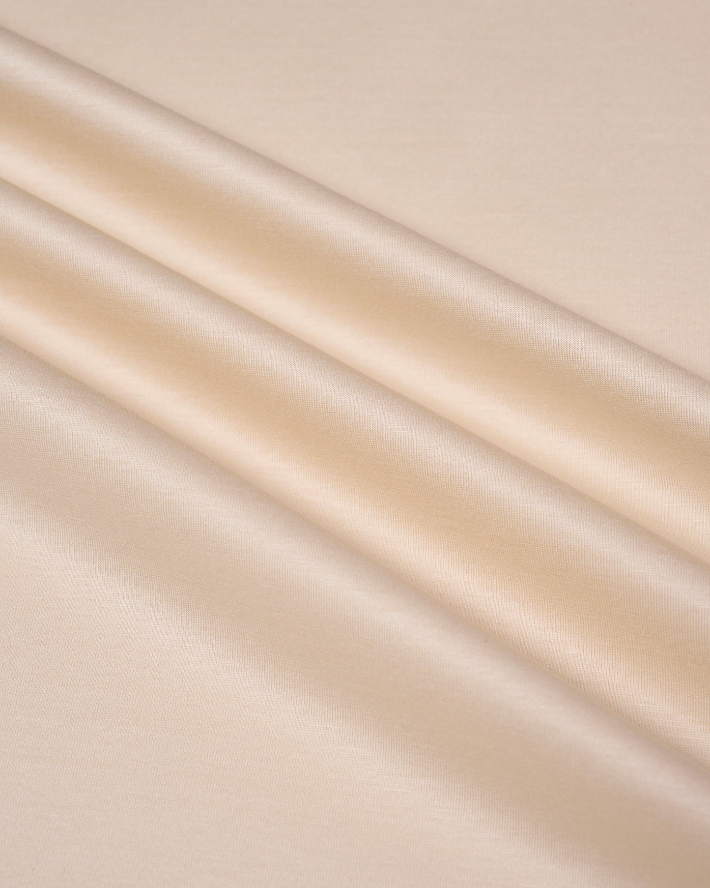 Crewneck cotton jersey T-shirt - Cream