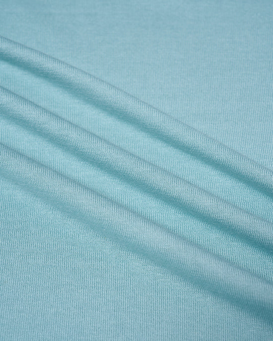 Knitted silk crewneck t-shirt - Ice blue