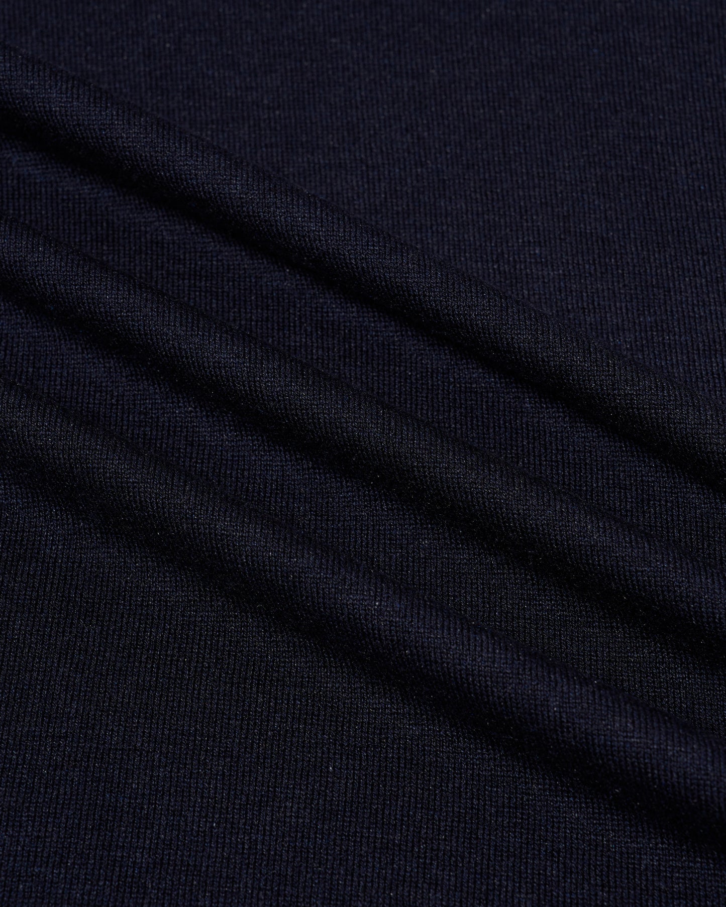 Knitted crewneck silk T-shirt - Midnight blue