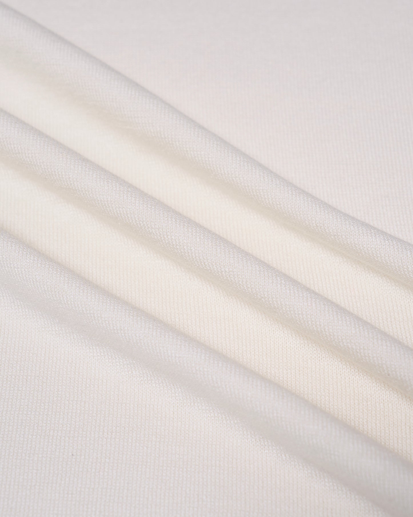 Knitted crewneck silk T-shirt -Off white