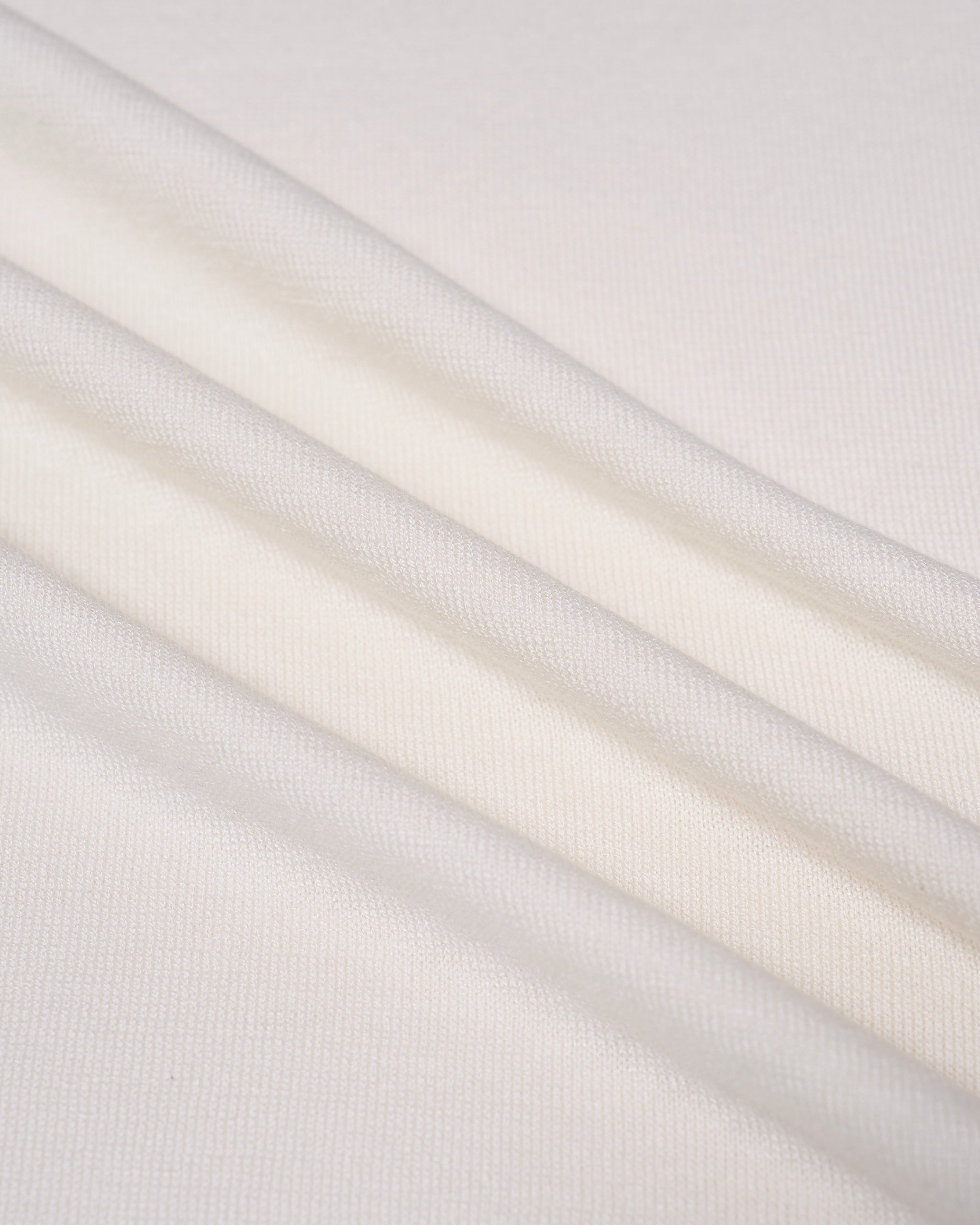 Knitted silk crewneck t-shirt - Off white