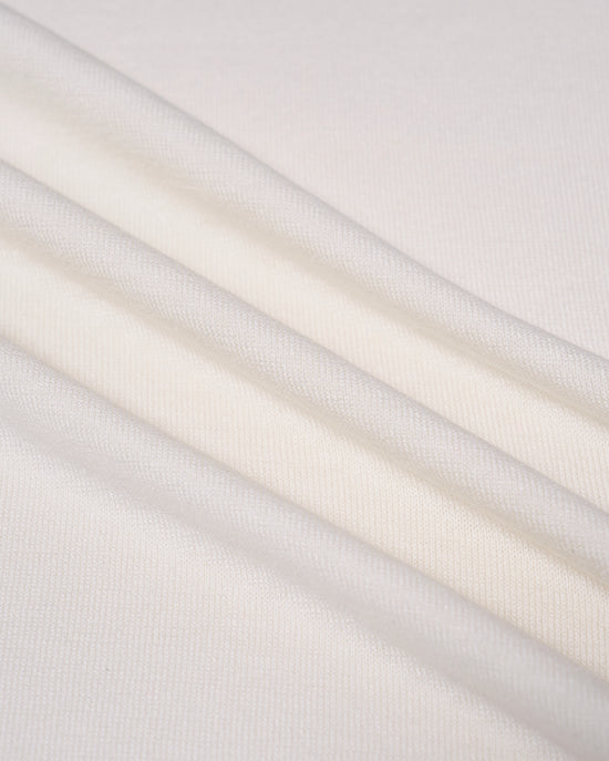 Knitted silk crewneck t-shirt - Off white