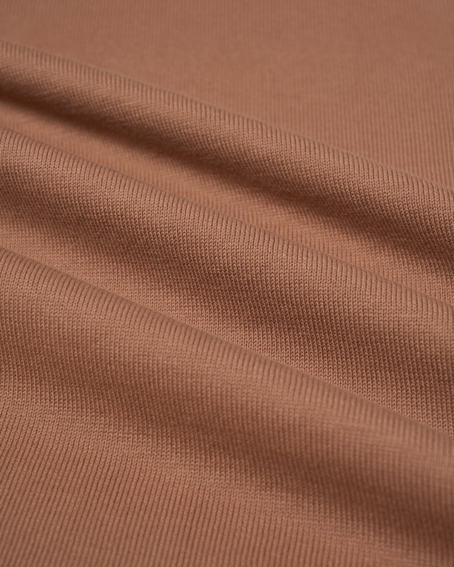 Knitted mock neck cotton sweater - Taupe