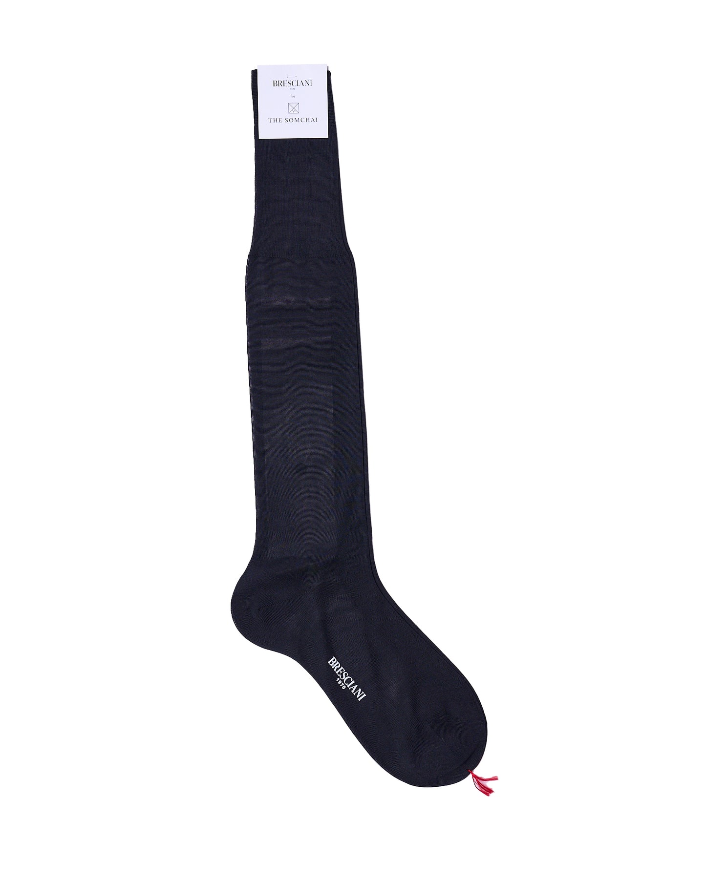 Knee length socks - Plain cotton - Antracite 004